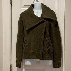 J. Crew Lambswool Moto Sweater